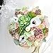 Yokoke Wedding Bridal Bridesmaid Bouquet Artificial White Peony Flowers Berry Holding Flowers for Wedding Church Party Home Decor (Bouquet)