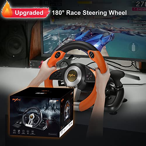 PXN PC Racing Wheel, V3II 180 Degree Universal USB Car Sim Game