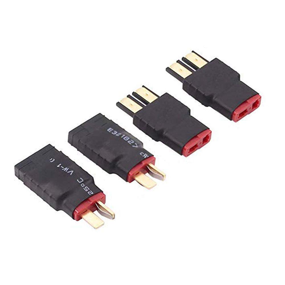 2Pairs RC Lipo Battery Charger Traxxas TRX Plug to Deans T Plug Wireless Connector Adapter for RC LiPo Battery ESC