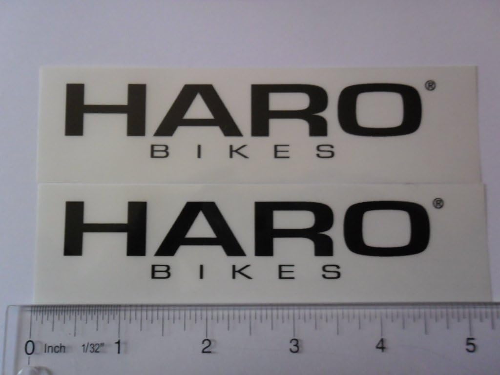 HARO 5X1.5" black on clear Bike Vinyl decal weather proof 2 bike stickers