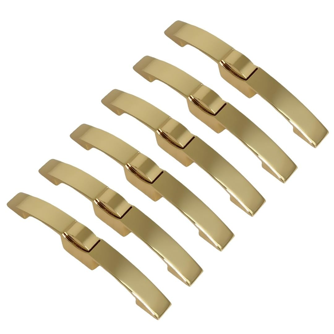 Marvix Cabinet Push Button Latch Lock Handle 128mm Gold Pack of 6 Catch Door Knob Campervan Motorhome Boat Furniture Fittings
