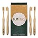 Premium Natural Bamboo Toothbrush - Eco Friendly and Biodegradable Toothbrushes w/Soft Bamboo Fiber and BPA Free Nylon Bristles - Organic Dental Care For Men and Women - 4 Pack by Ecoture