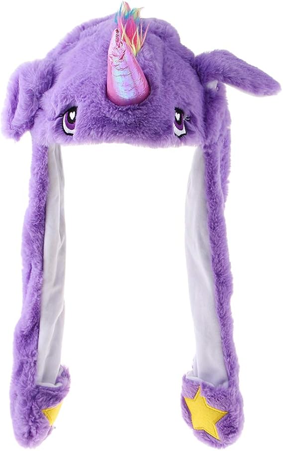 Amazon ユニコーン帽子 耳が動ける ぬいぐるみ帽子 動物帽子 かわいい 仮装 ぬいぐるみ キッズおもちゃ 子供 服 ファッション小物 通販