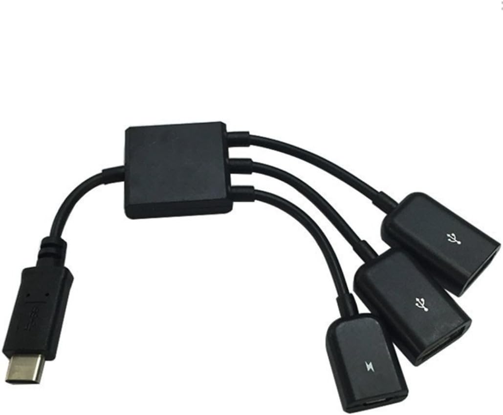 Eximtrade USB 3.1 Type C to Dual USB with Power Port Cable Hub Splitter