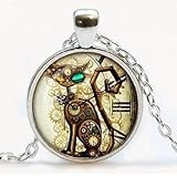 Steampunk Cat Pendant. Steampunk Cat Necklace. Steampunk Retro jewelry. Birthday gift, Gifts for Him, Gifts for Her