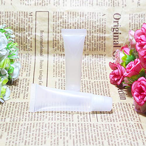 SUBANG 50 Pieces 10ml Empty Tubes Lip Empty Lip Gloss Containers with 2 Pieces 20ml Plastic Syringe Dispensing for DIY Lip Gloss Balm Cosmetic