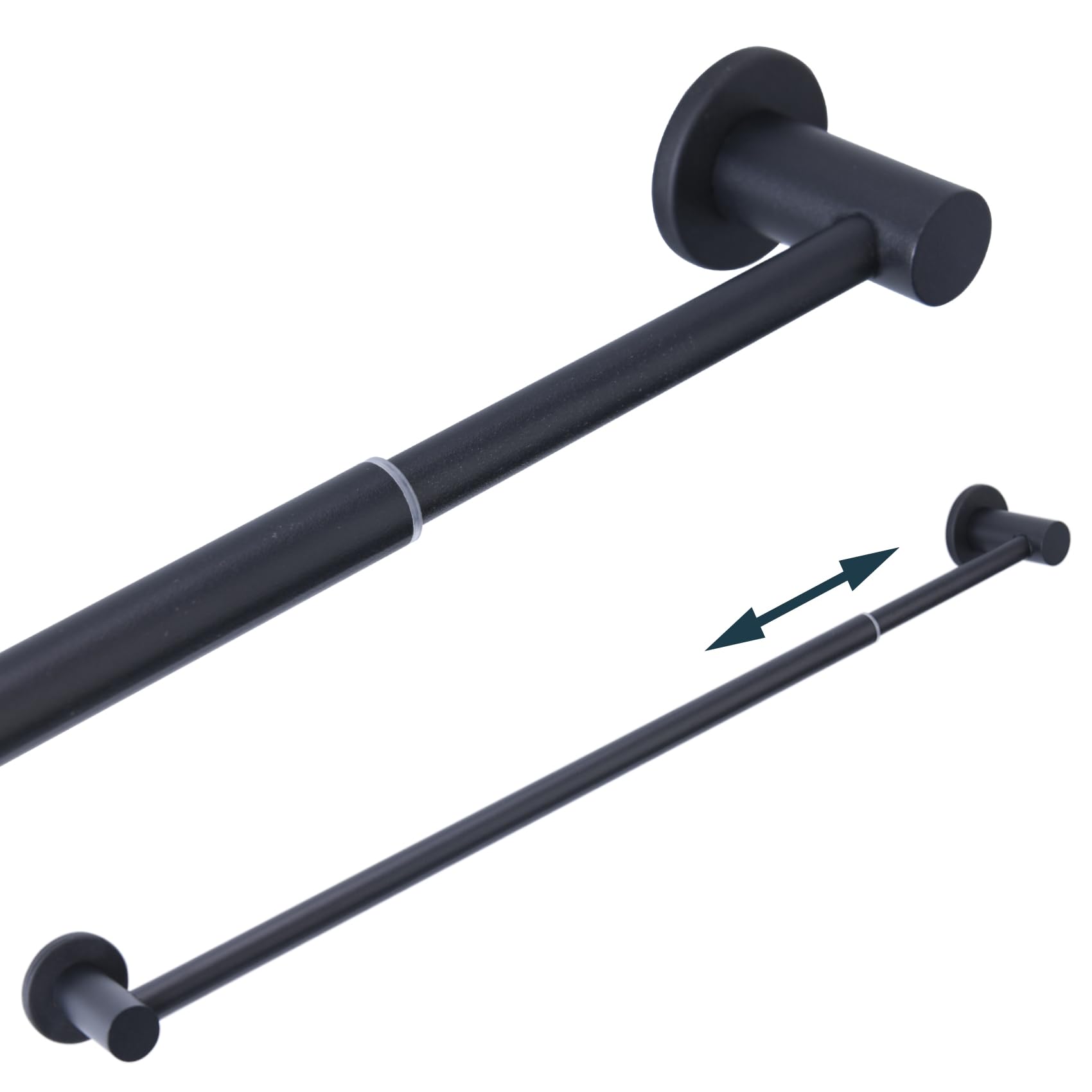 Photo 1 of 18-31.5 inches Adjustable Magnetic Curtain Rod for Metal Door, Magnetic Towel Bar Holder for Kitchen Refrigerator, Magnet Flip Calendar Chart Rod for Classroom Whiteboard, Black, 1 Pack