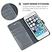 OCASE iPhone 6S Case [Free Screen Protector Included] Leather Flip Wallet Case for iPhone 6 / 6S Devices - Gray