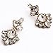 Art Deco Flapper Antique Vintage Style Diamond Rhinestone Dangle Earrings