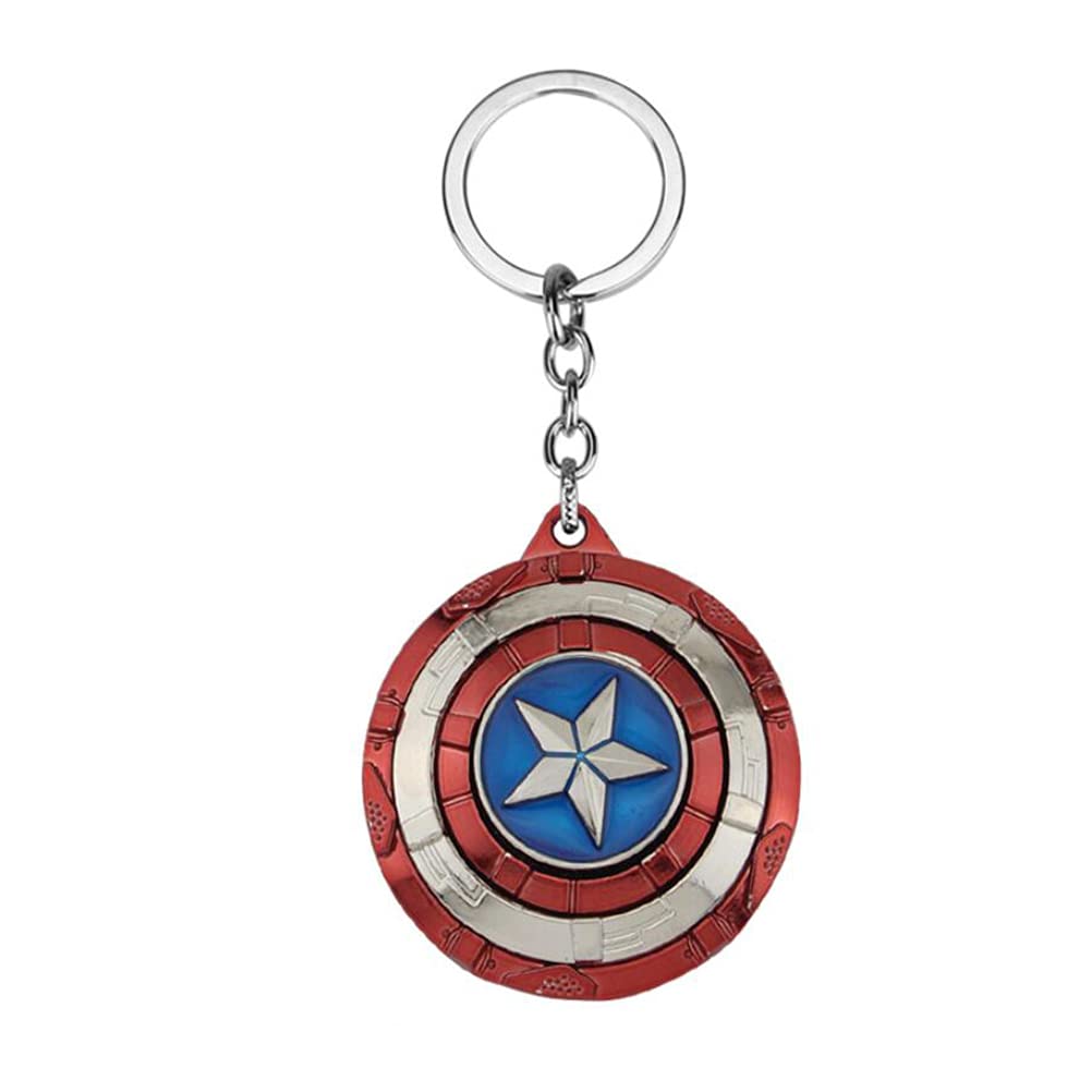ZKTSRY America Keychain, Shield Spinning Keychain, for man woman Novelty Key Ring