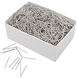 Outus 3500 Pieces Head Pins Fine Satin Pin Dressmaker Pins for Jewelry Making, Sewing and Craft, Nickel Plated, 26 mm