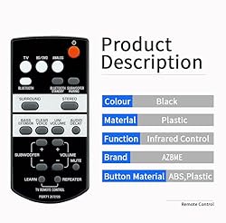 Replacement Remote Control for Yamaha FSR71 ZK72120