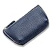 MEKU Women's Leather Zip Coin Purse Key Wallet ID Card Holder with 2 Key Rings