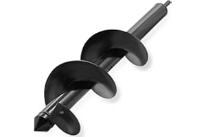 TCBWFY Auger Drill Bit for Planting 3.5"x16",Extended Length Garden Auger Spiral Drill Bit for Planting Bulbs Flowers,Planting Auger for Drill Post Hole Digger for 3/8”Hex