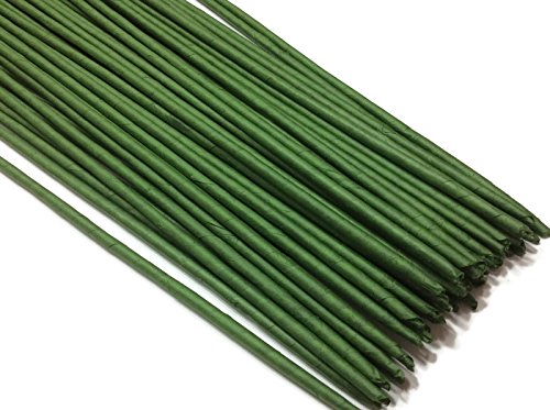 Stems Wire Large Long Big Length 18" X 5 mm Floral Wire Flower Stem Artificial Floral Stem Green Wire Stems Gauge#16