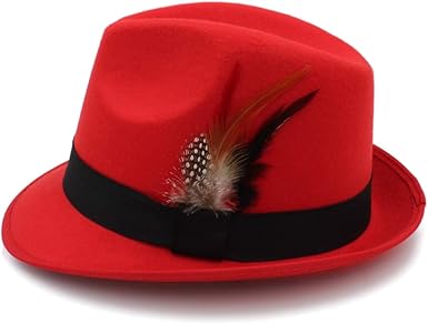womens red wide brim hat