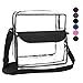 BAGAIL Clear Purse NFL &PGA Approved Cross-Body Shoulder Messenger Bag w Adjustable Strap