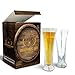 Stargoods Double Walled Beer Glasses - Set of 2 Mugs + Bottle Opener Ring