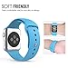 MoKo Apple Watch Band Series 1 Series 2, Soft Silicone Replacement Sports Band for 38mm Apple Watch 2015 & 2016 All Models, BLUE (Not fit 42mm Versions)