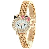 Womens Jewellery Bangle Designer Bracelet Clasp Crystal Mounted Cartoon Japan Quartz Analog Fashion Stylish Casual Luxury Business Dress Watches Wrist Watch Girls Gifting Timepiece