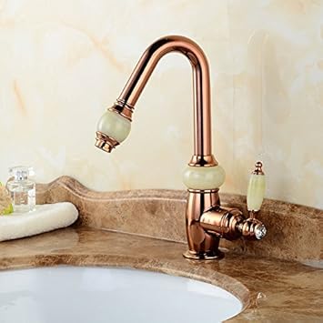 Ddkd Luxus Waschbecken Armaturen Ziehen Gold Badezimmer Spule Crane Kupfer Spule Wc Mischarmaturen Hot Und Cold Deck Montiert Badezimmer Wasserhahn Rosegold Amazon De Baumarkt