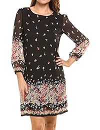 Beyove Bohemian Vintage impreso estilo étnico suelto túnica casual vestido de mujer