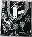 Sakkas A900 Batik Flower Caftan Tank Dress / Cover Up - Black / White - One Size