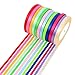 Shappy 300 Yards Double Sided Fabric Ribbon Silk Satin Roll, 12 Colors (6 mm Wide)