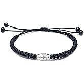 silwaver Sterling Silver Initial Bracelets for Love, Monogram Inspirational Gifts Letter Bracelets for Man Woman Siter Friend, Memorial Day Gifts for Hubby Wifey Valentine's Day