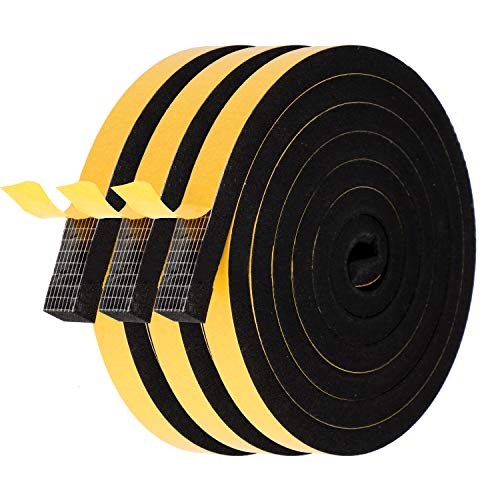 Foam Seal Tape3 Rolls, 1/2 Inch Wide X 1/2 Inch Thick Total 20 Feet