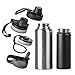 Set of 2 Vacuum Insulated Water Bottles Stainless Steel | Extra Bottle Straws and Lids | Stainless Steel Water Bottle 32 oz 20 oz Set | BPA Free Waterbottle compare to hydro flask
