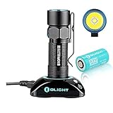 Olight S10R III 600 Lumens Rechargeable Variable Output Side Switch LED Flashlight with Olight RCR123A Battery(S10R III)