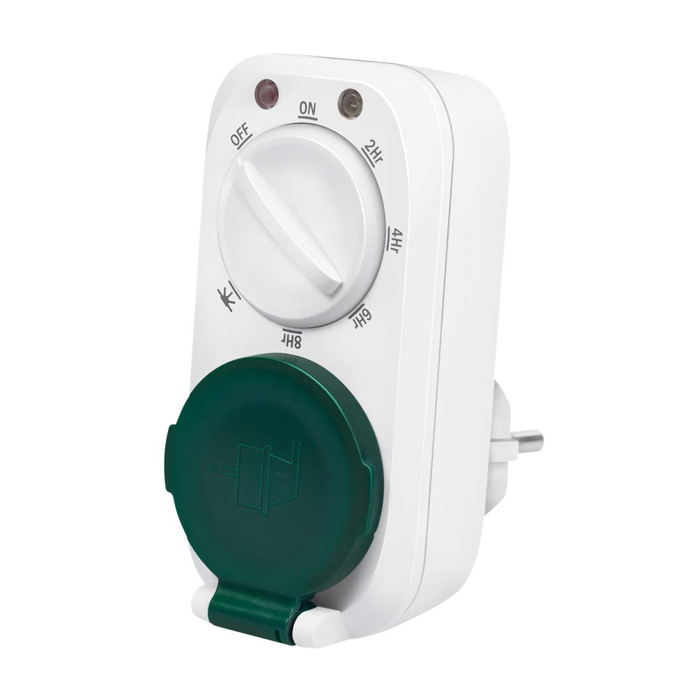 LogiLink ET0013 ET0013 Mechanical Timer with Twilight Sensor with 7 Different Modes/Settings, IP44 Protection for Outdoor Use