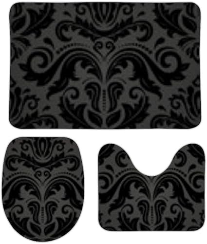 RedBeans Anti-Rutsch-Badvorleger, 3-teiliges Flanell-Badezimmerteppich