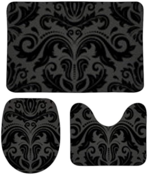 RedBeans Anti-Rutsch-Badvorleger, 3-teiliges Flanell-Badezimmerteppich