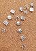 Travel Decorative Push Pins, 15 Pieces - T-84/1AS