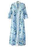 National Plissé Robe, Blue Print, Large - Long