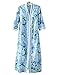 National Plissé Robe, Blue Print, Large - Long