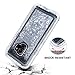 WOLLONY Galaxy S9 Case, 360 Full Body Shockproof Liquid Glitter Quicksand Bling Case Heavy Duty Phone Bumper Non-Slip Soft Clear Rubber Protective Cover for Samsung Galaxy S9 - Silver