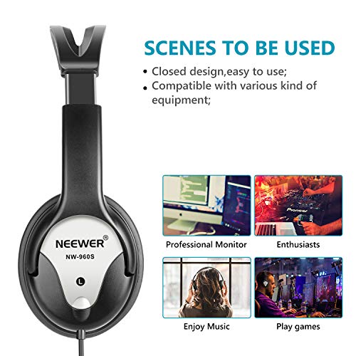 Neewer NW960S Studio Monitor HeadphonesDynamic Foldable Headsets with