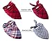 Pet Dog Bandana Scarf Pack - Triangle Bibs Reversible Plaid Printing Kerchief 2 Pcs/Set Accessories for Small to Large Dogs Cats Pet