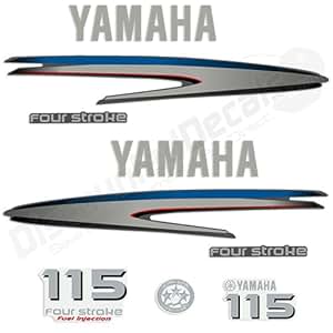 Amazon com Yamaha Outboard 115HP 4 Stroke Decal Kit Amazon com Yamaha Outboard 115HP 4 Stroke Decal Kit