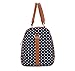 BAOSHA HB-25 Cute Lady Women Canvas Travel Bag Weekender Overnight Bag Carry-on Duffel Tote Bag (Blue Dot)
