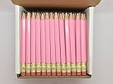Half Pencils with Eraser - Golf, Classroom, Pew, Short, Mini - Hexagon, Sharpened, Non Toxic, 2 Pencil, Color - Pastel Pink, (Box of 48) Golf Pocket Pencils