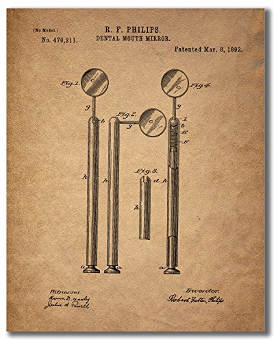 Dentist Patent Wall Art Prints - Set of Six Vintage Replica Photos
