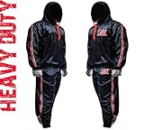 FIGHTSENSE MMA Sauna Sweat Suit Track Weight Loss Slimming Fitness Gym Exercise Training Added Hood Color Red Anti-Rip