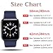 Pack 3 Compatible with Apple Watch Band 38mm 40mm 42mm 44mm, Soft Silicone Band Replacement for Apple iWatch Series 4, Series 3, Series 2, Series 1 (Navy Blue/Black/Gray, 42mm/44mm-M/L)