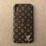 DUS Wallet Leather Case Luxury Fashion Designer Monogram Pattern Inspired Compatible for iPhone Xs/X