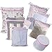 Laundry Bags-Set of 7 Mesh Washing Bags for Blouse,Sweater,Stocking,Delicates Laundry Travel Organizer Bag-Coarse Mesh:1XL 1L 1M;Fine Mesh:1L 2M;1 Sandwich Bra Bag