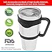 Anti-Slip Cup Handle & Replacement Splash Proof Lid with Slider Closure for 30 Oz YETI Rambler Tumbler Accessories Set Fits RTIC, SIC and More Other 30oz Tumblers, by THERMOSIP (Tumbler Not Included)